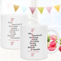 Schwesternbecher - Kreuzworträtsel mit Personalisierung