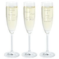 Sektglas Hochzeit mit Gravur