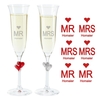 Sektglas Set - Mrs. and Mr.
