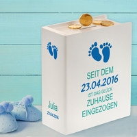 Sparbuch zur Geburt - Fußabdrücke