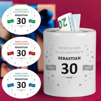 Spardose zum Geburtstag - Sterne