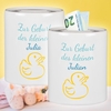 Spardose zur Geburt - Ente