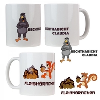 Tasse - Fleißhörnchen / Rechthabicht