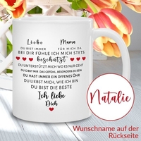 Tasse - Herz aus Worten für Mamas