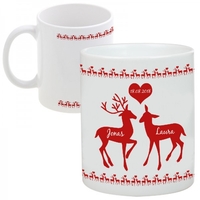 Tasse - Rehe mit Personalisierung