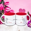 Tasse mit Comicfiguren für Paare - Ich liebe Dich