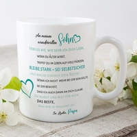 Tasse mit Spruch von dem Papa für Sohn/Tochter