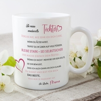 Tasse mit Spruch von der Mama für den Sohn/Tochter