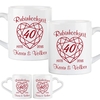 Tassen-Set zur Rubinhochzeit