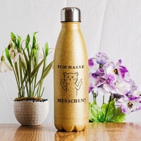 Thermo-Glitzerflasche - Ich hasse Menschen