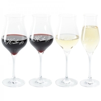 Wein- oder Champagnerglas - Flame - mit Gravur
