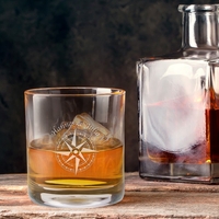 Whiskyglas - Kompass mit Personalisierung