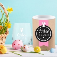 Windlicht - Osterfeuer mit Geschenkbox