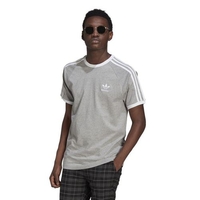 Adidas 3 Stripes T-Shirt Shirts für Herren Grau