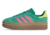 Adidas Gazelle Bold Sneaker für Damen Court Green / Lucid Pink / Pure Sulfur