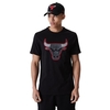 New Era Chicago Bulls NBA Outline Logo Tee Shirts für Herren Schwarz