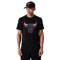New Era Chicago Bulls NBA Outline Logo Tee Shirts für Herren Schwarz