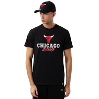 New Era Chicago Bulls Script Tee Shirts für Herren Black