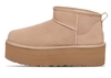 UGG Classic Ultra Mini Plateau Boots/Stiefeletten für Damen Beige