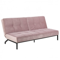 Actona Bettcouch Perugia Stoff dusty rose Metallbeine schwarz