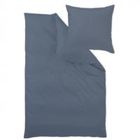 Curt Bauer Uni-Mako-Satin Bettwäsche Denim 155x220+40x80