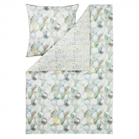 Estella Mako-Satin Bettwäsche Impulse Shape Aqua 135x200+80x80