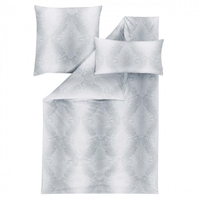 Estella Schweizer Premium-Satin Bettwäsche Exquisit Dante Platin 135x200+80x80+40x80