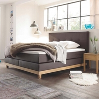 Hasena Boxspringbett Pronto Bella 140x200 Kunstleder pronto beige 324 Base