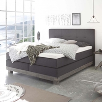 Hasena Boxspringbett Pronto Boston 160x200 Kunstleder pronto brown 325 Base Akazie Vintage brown 62