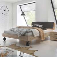 Hasena Holzbett Top-Line Advance 18 Orva Ravo Road Eiche sägerauh natur Nachbildung 200x220
