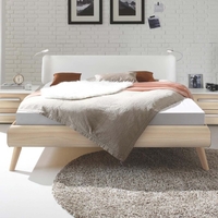 Hasena Holzbett Top-Line Prestige 18 Boga Masi Esche hell 100x220 ohne Lampen