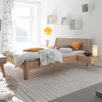 Hasena Oak-Bianco Massivholzbett Modul 18 Gabo Xylo Eiche bianco gebürstet geölt 180x200 ohne Nachttisch