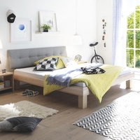 Hasena Soft-Line Holzbett Noble 14 Ronna Ivio Eiche sägerauh natur Nachbildung 140x200