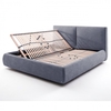 Meise Möbel Polsterbett Atesio mit Bettkasten und Lattenrost Blau 180x200