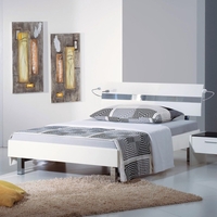 Modular Holzbett Livorno Plus Desio Weiss 180x220 ohne Lampen