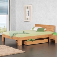 Modular Massivholzbett Varese Perledo Kernbuche natur geölt 160x200