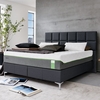 Tempur® Boxspring Bett Check Hybrid Chrom Edge Charcoal 180x200 2 x 90x200 Foundation Adjustable (motorisiert) 2 x 90x200 Hybrid Elite 25 110 cm