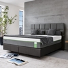 Tempur® Boxspringbett Check Hybrid Schwebeoptik Grey 160x200 2 x 80x200 Foundation Adjustable (motorisiert) 2 x 80x200 Hybrid Luxe 30 130 cm