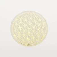 Blume des Lebens,  Aufkleber,  Goldprägung BDL 3cm 10 Stück