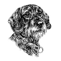 Emaille-Schild-Text:"Hier wache ich!"