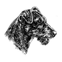 Emaille-Schild-Text:"Hier wache ich!"