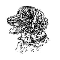 Emaille-Schild-Text:"Hier wache ich!"