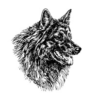 Esser-Warnschild "Herr im Haus bin ich!"