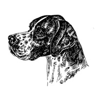 Esser-Warnschild "Hier wache ich" Größe 12, 5 x 14, 5 cm mit Motiv