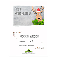 Geschenk-Gutschein zum Ausdrucken,  Frohe Weihnachten