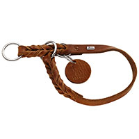 Hunter Solid Education Halsband,  Farbe: Cognac