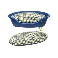 Kunststoff-Hygienekorb,  Farbe: Blau - Im Set mit Kissen