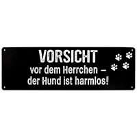 Warnschild - Aluverbund,  Vorsicht vor dem Herrchen. .