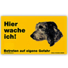 Warnschild "Hier wache ich!" Größe 17 x 10 cm,  gelb