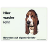 Warnschild "Hier wache ich!" Größe 28 x 20 cm,  weiß
